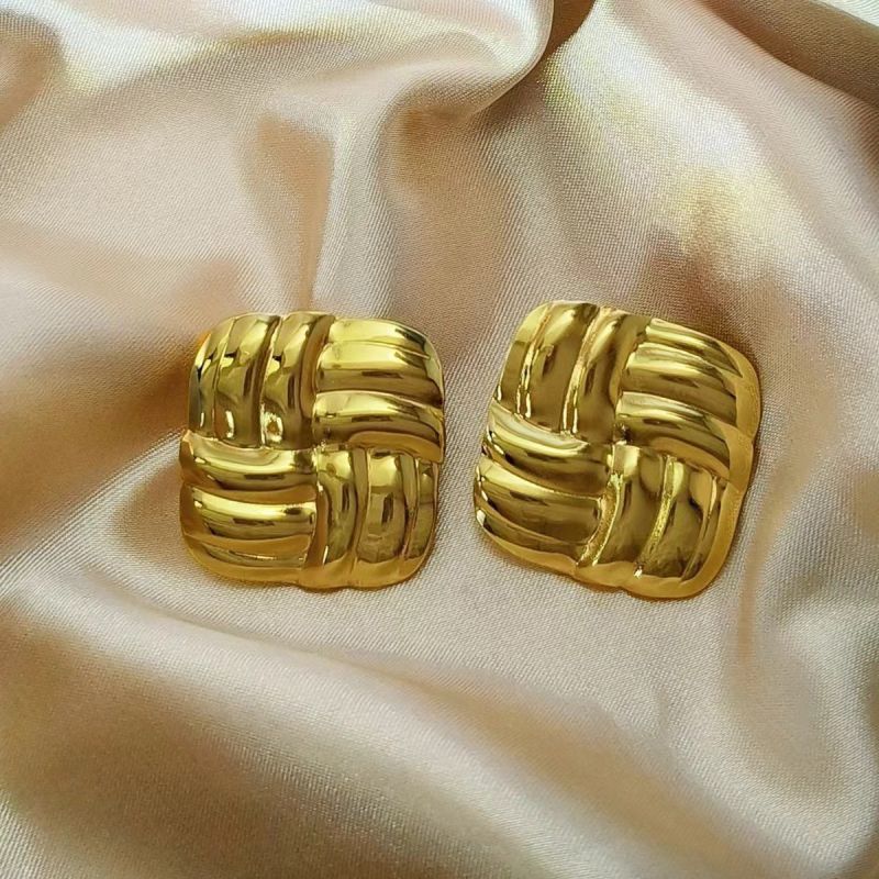 2# Stainless Steel Irregular-shaped Earrings