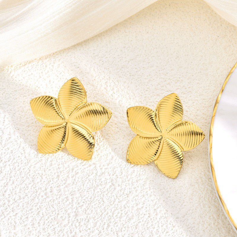 2# Stainless Steel Irregular-shaped Earrings