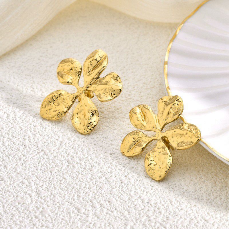 2# Stainless Steel Irregular-shaped Earrings