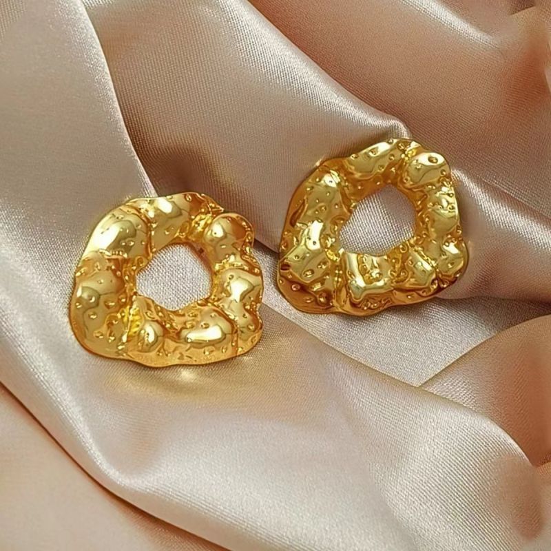 2# Stainless Steel Irregular-shaped Earrings