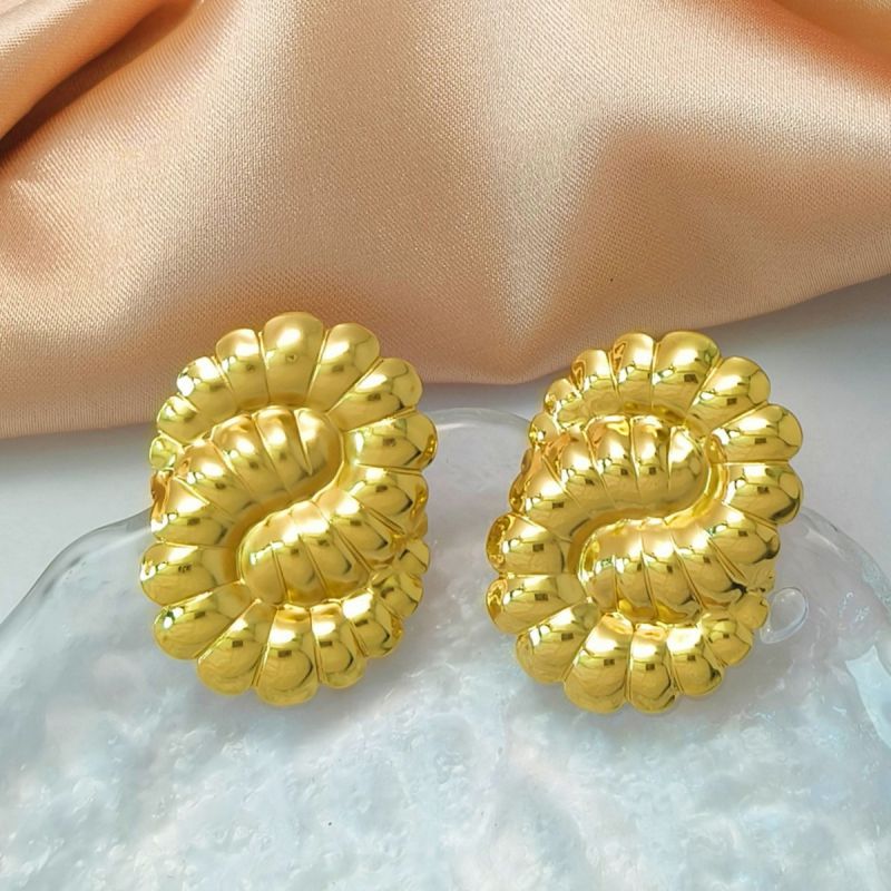 2# Stainless Steel Irregular-shaped Earrings