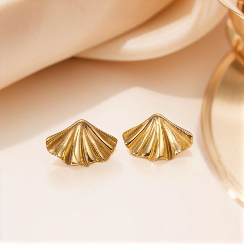 2# Stainless Steel Irregular-shaped Earrings