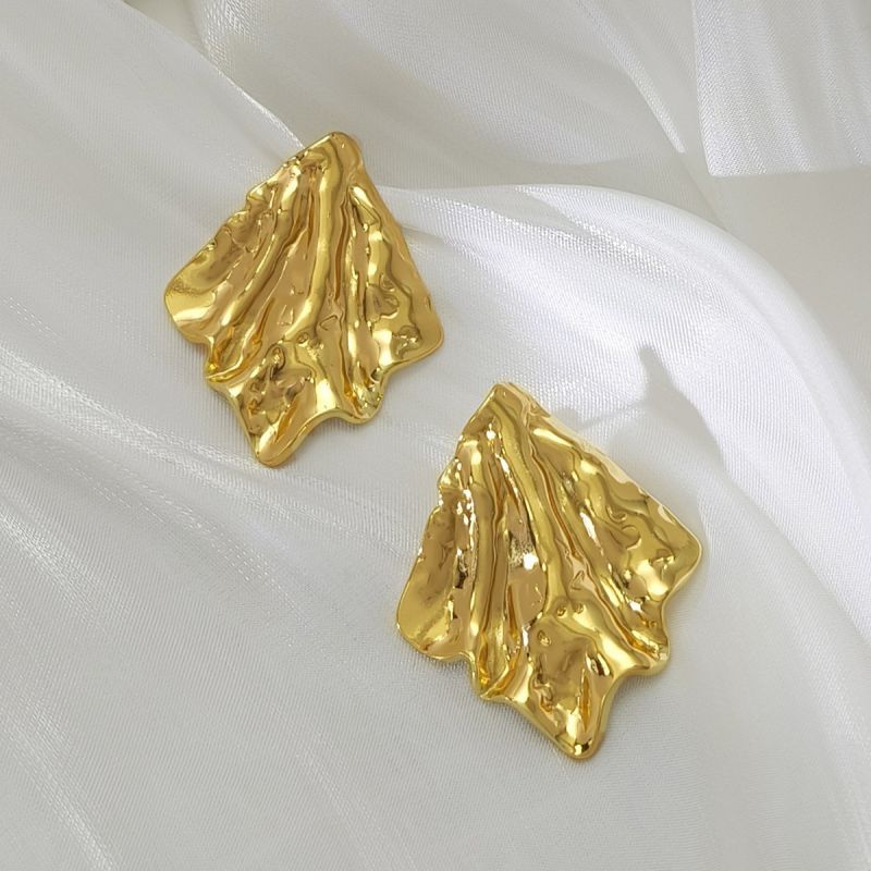 2# Stainless Steel Irregular-shaped Earrings