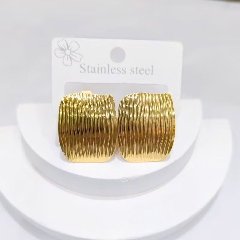 2# Stainless Steel Irregular-shaped Earrings