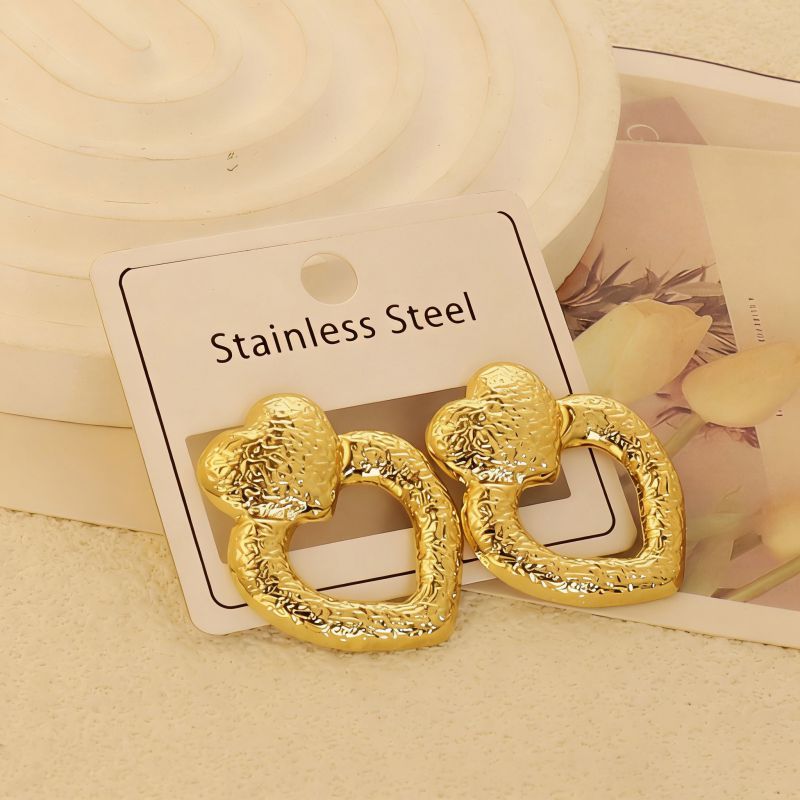 Gold Style 51 Stainless Steel Bow Earrings