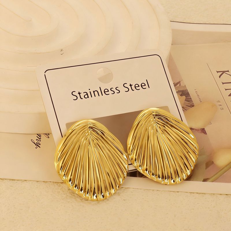 Gold Style 51 Stainless Steel Bow Earrings