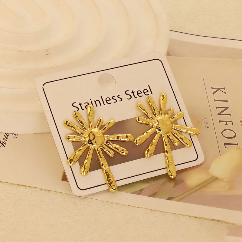 Gold Style 104 Stainless Steel Bow Earrings