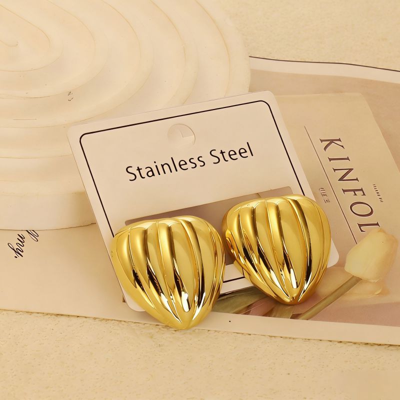Gold Style 104 Stainless Steel Bow Earrings