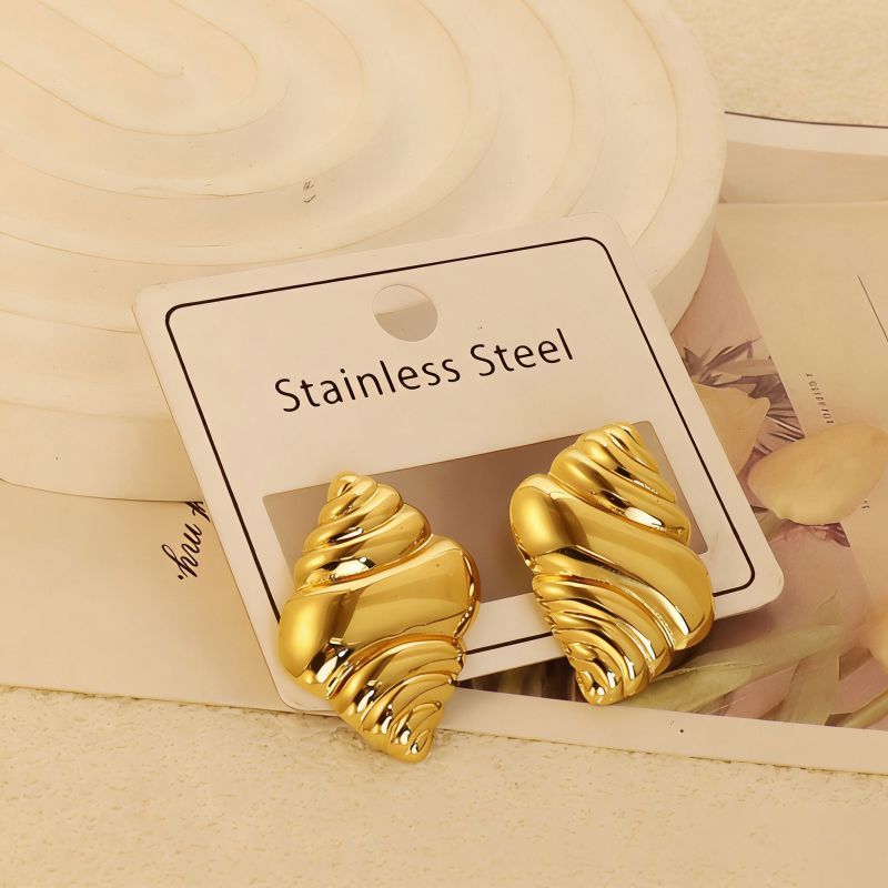 Gold Style 104 Stainless Steel Bow Earrings