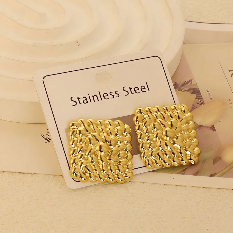 Gold Style 104 Stainless Steel Bow Earrings