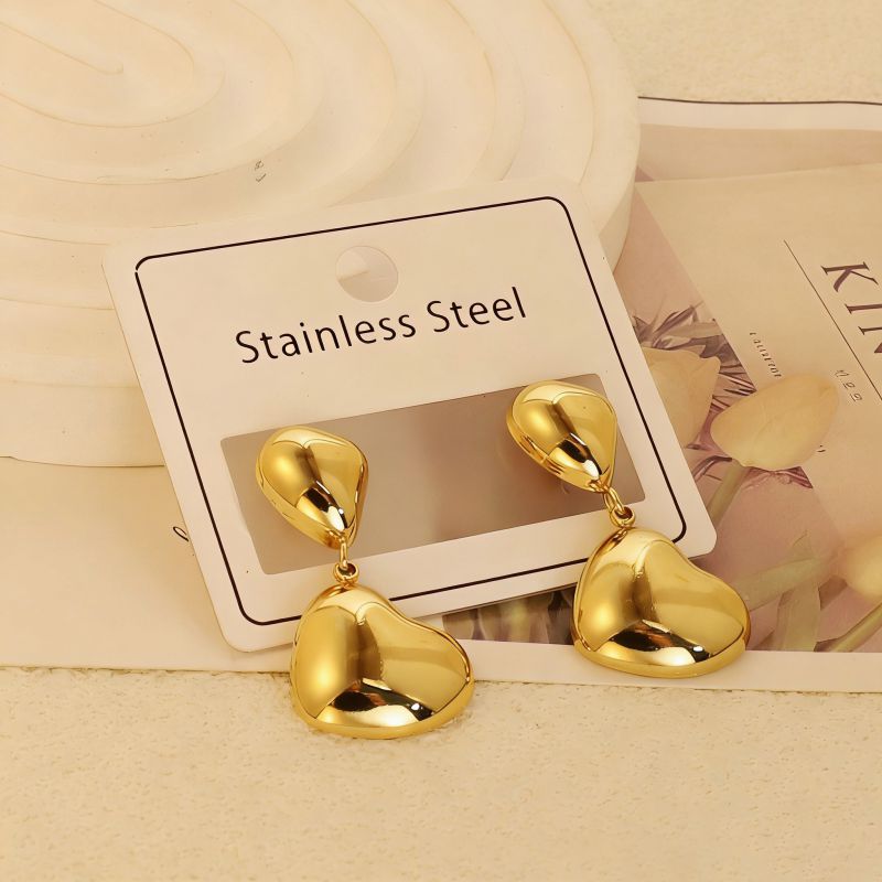 Gold Style 104 Stainless Steel Bow Earrings