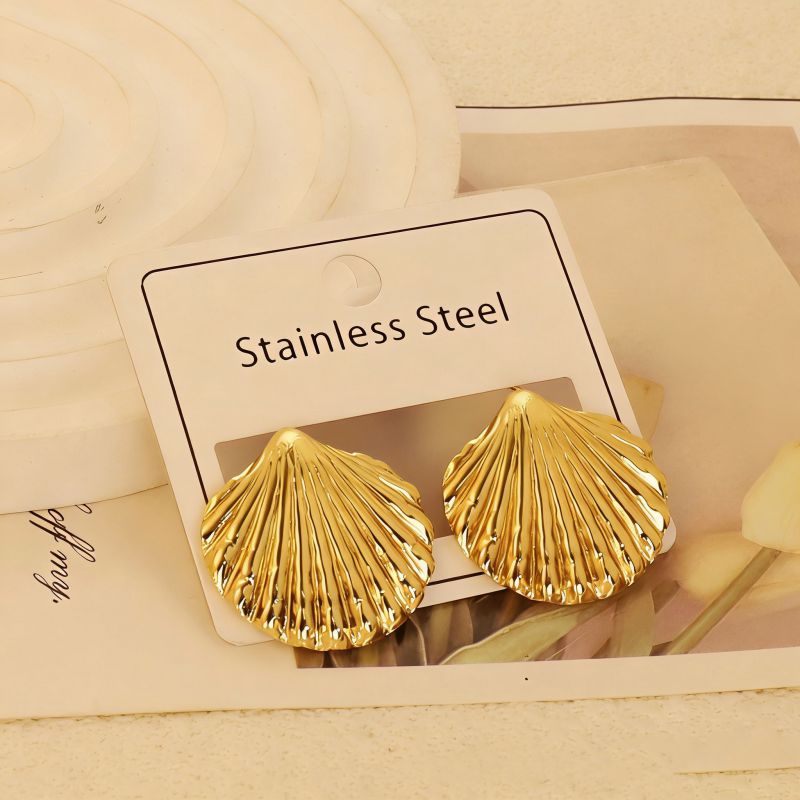 Gold Style 104 Stainless Steel Bow Earrings