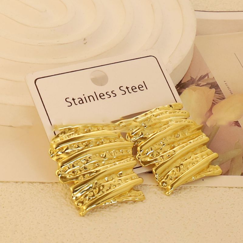 Gold Style 104 Stainless Steel Bow Earrings