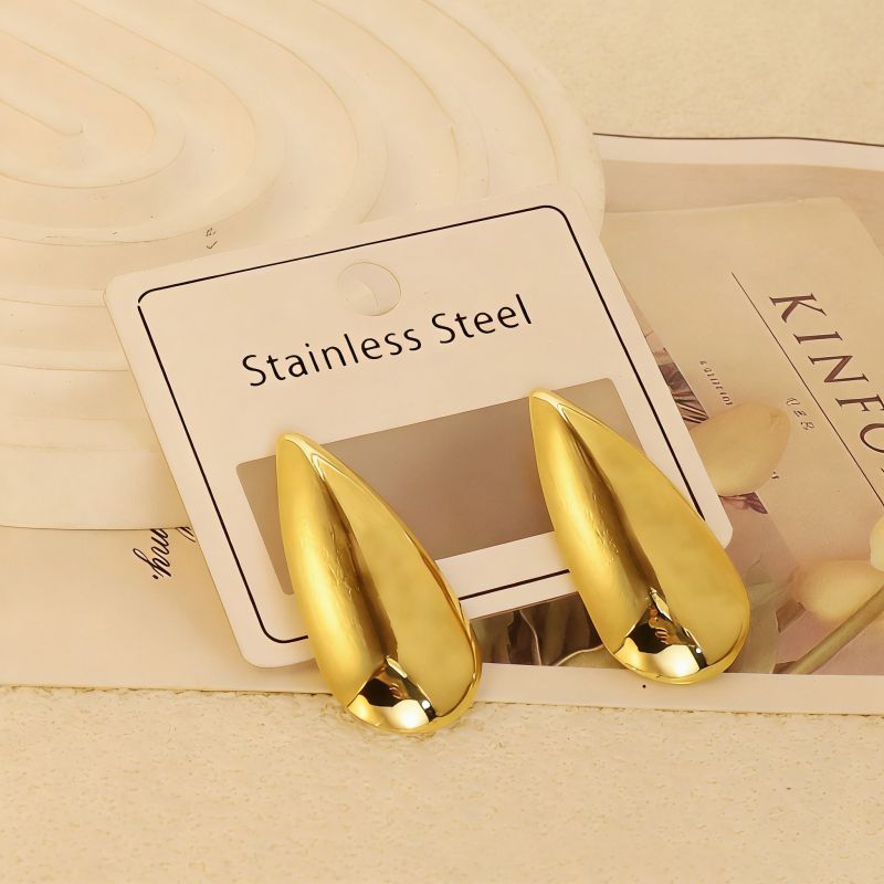 Gold Style 104 Stainless Steel Bow Earrings
