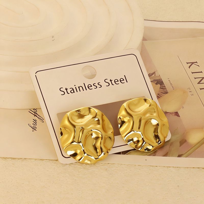 Gold Style 104 Stainless Steel Bow Earrings