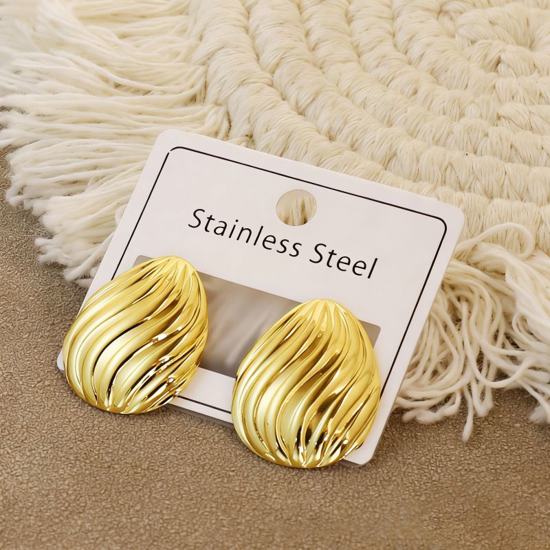 Gold Style 104 Stainless Steel Bow Earrings