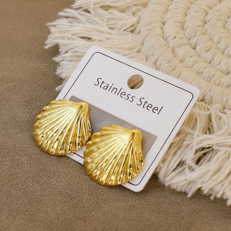 Gold Style 104 Stainless Steel Bow Earrings