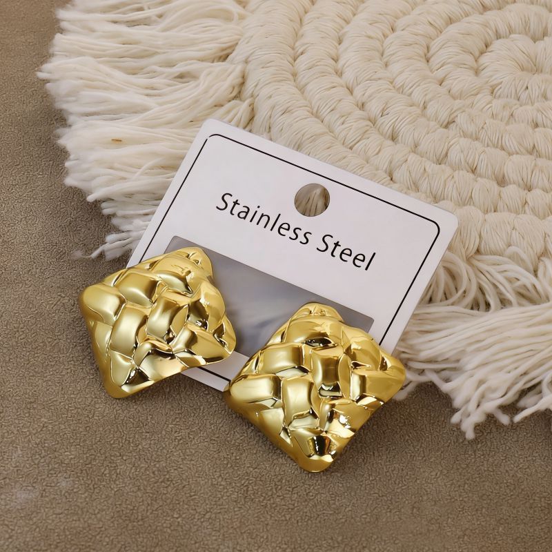 Gold Style 104 Stainless Steel Bow Earrings