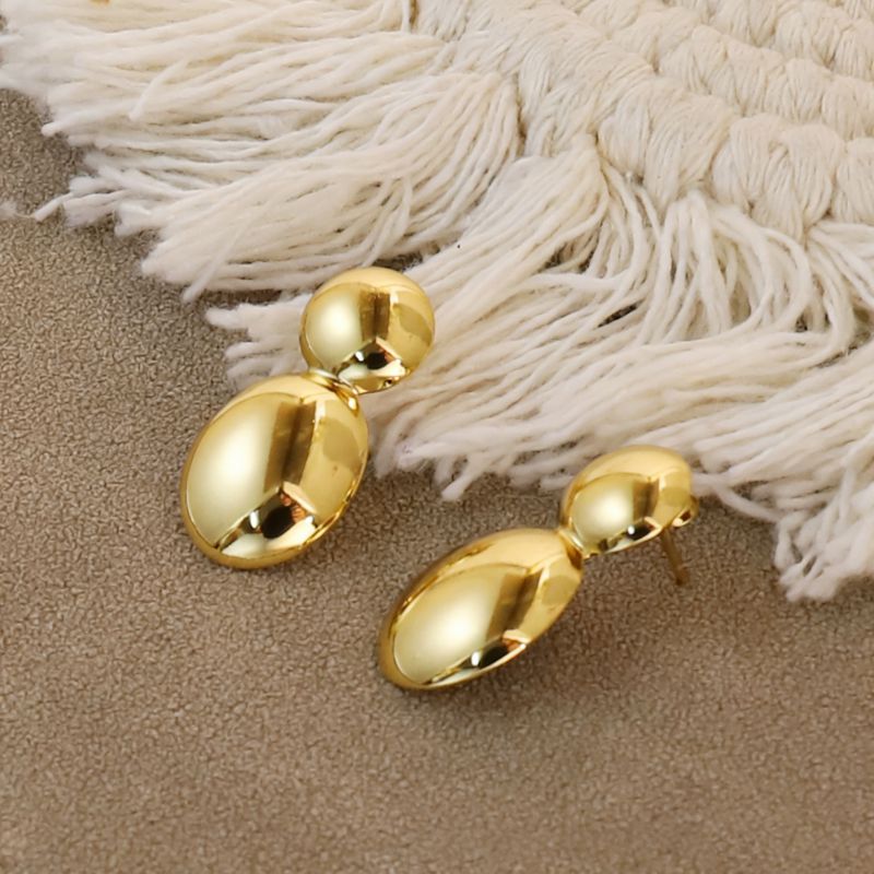 Gold Style 104 Stainless Steel Bow Earrings