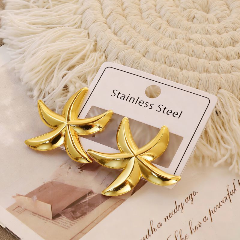 Gold Style 1 Stainless Steel Irregular Earrings