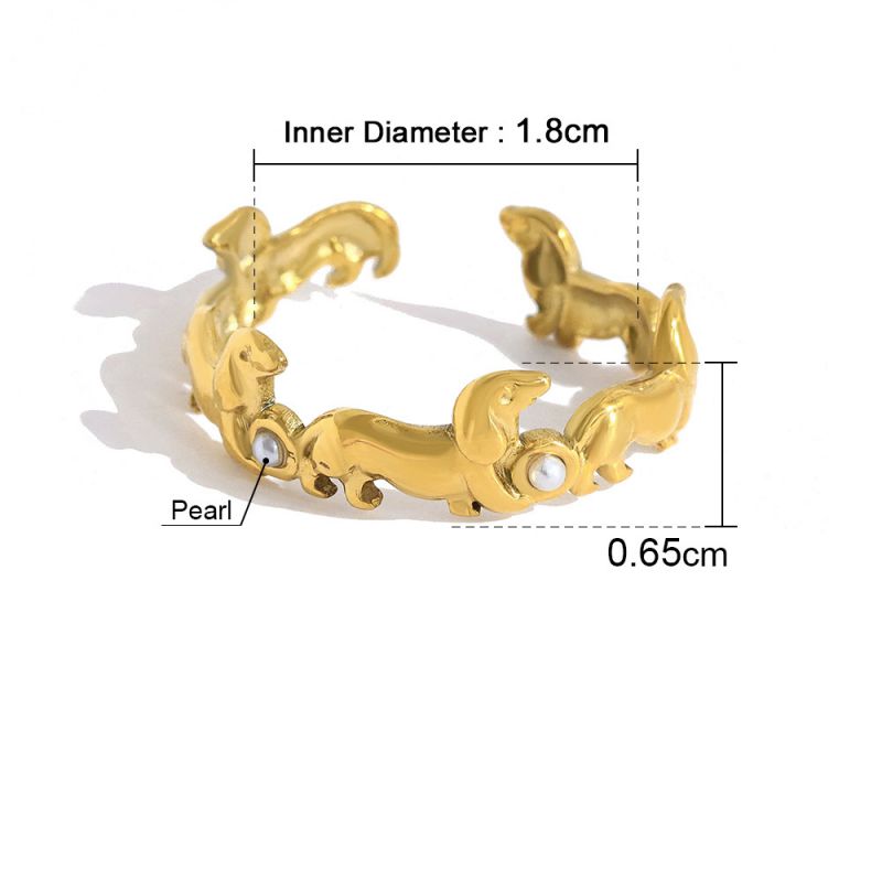 Ring Stainless Steel Dachshund Ring