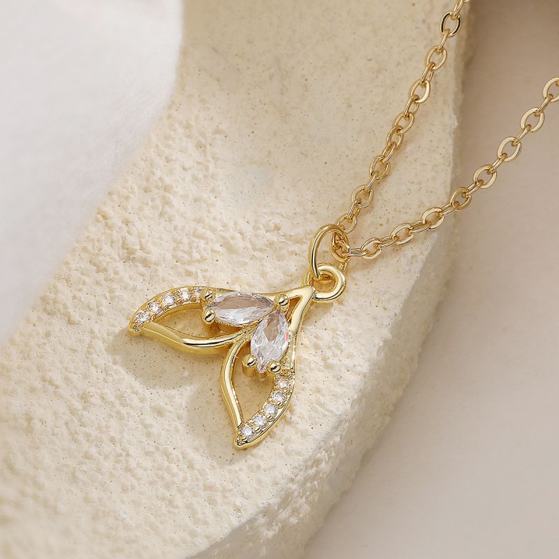 Fish Tail #1 Gold-plated Copper Fishtail Necklace