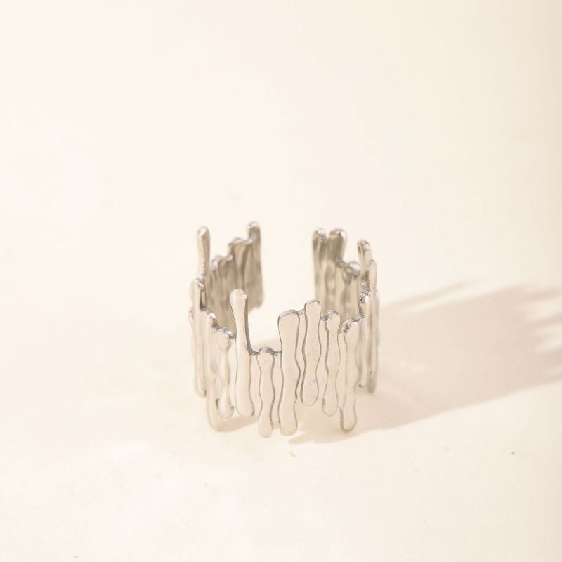 Gold Stainless Steel Irregular Ring