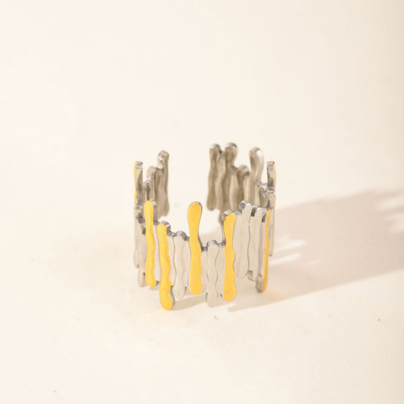 Gold Stainless Steel Irregular Ring