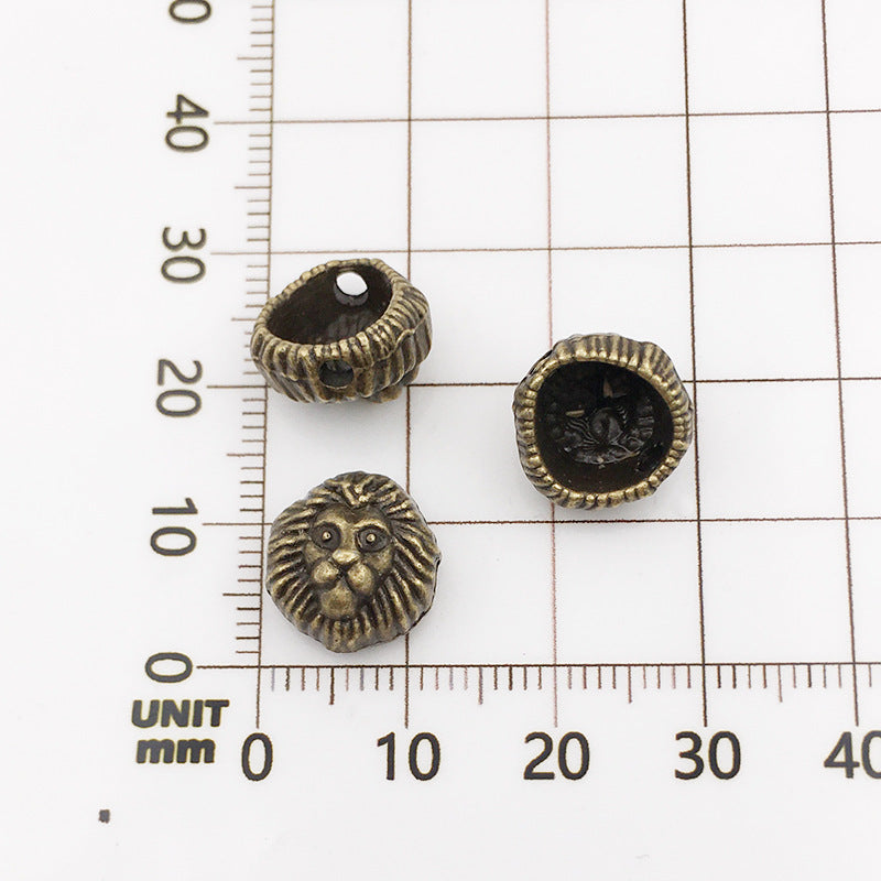 Ancient Bronze Wolf Head - 12x17-4mm Diy Alloy Wolf Head Beads (1 Piece)