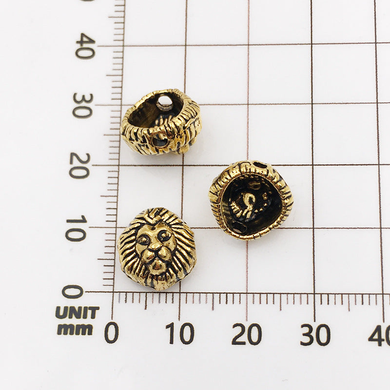 Ancient Bronze Wolf Head - 12x17-4mm Diy Alloy Wolf Head Beads (1 Piece)