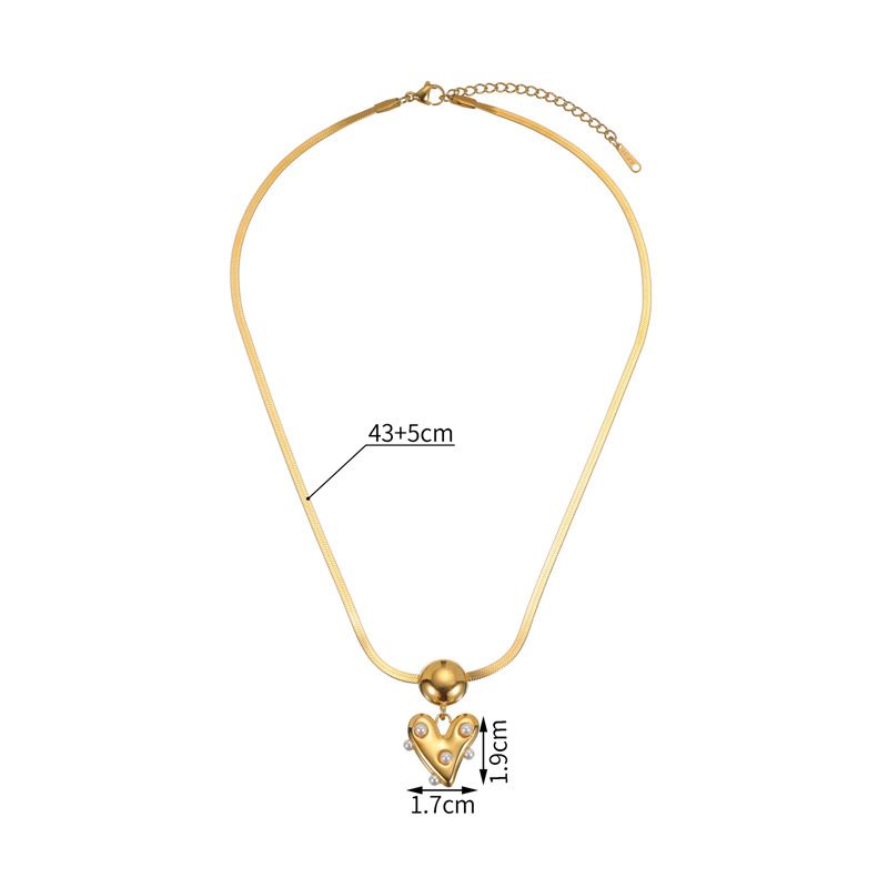 Bracelet Stainless Steel Pearl Heart Bracelet