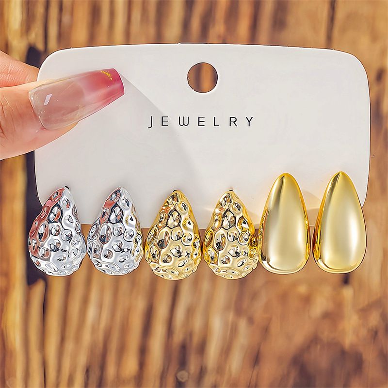 Set 1# Alloy Heart Irregular Earring Set