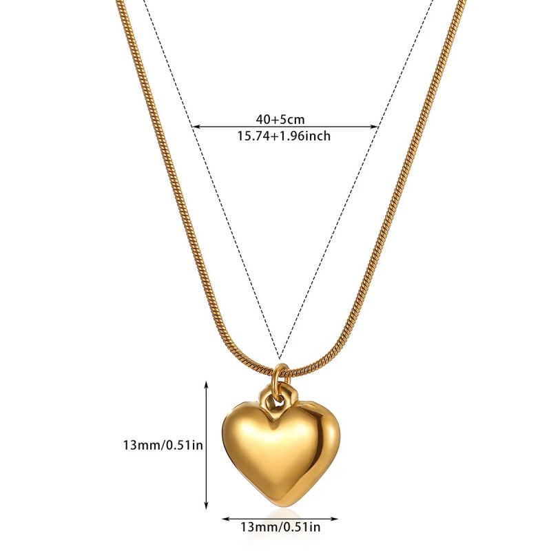 Love #1 304 Stainless Steel Heart Necklace
