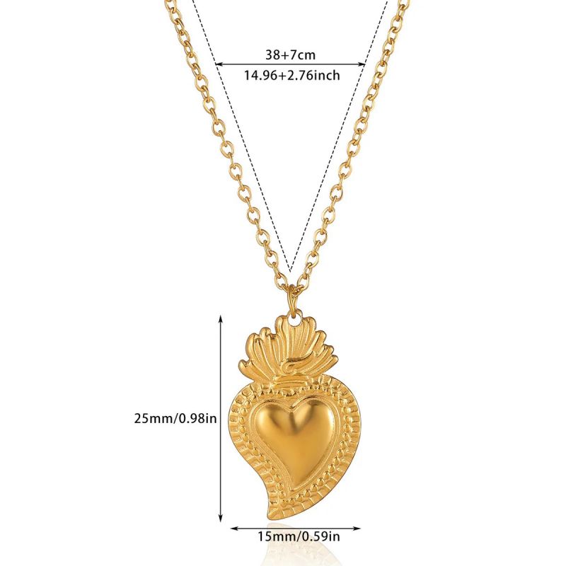 Love #1 304 Stainless Steel Heart Necklace