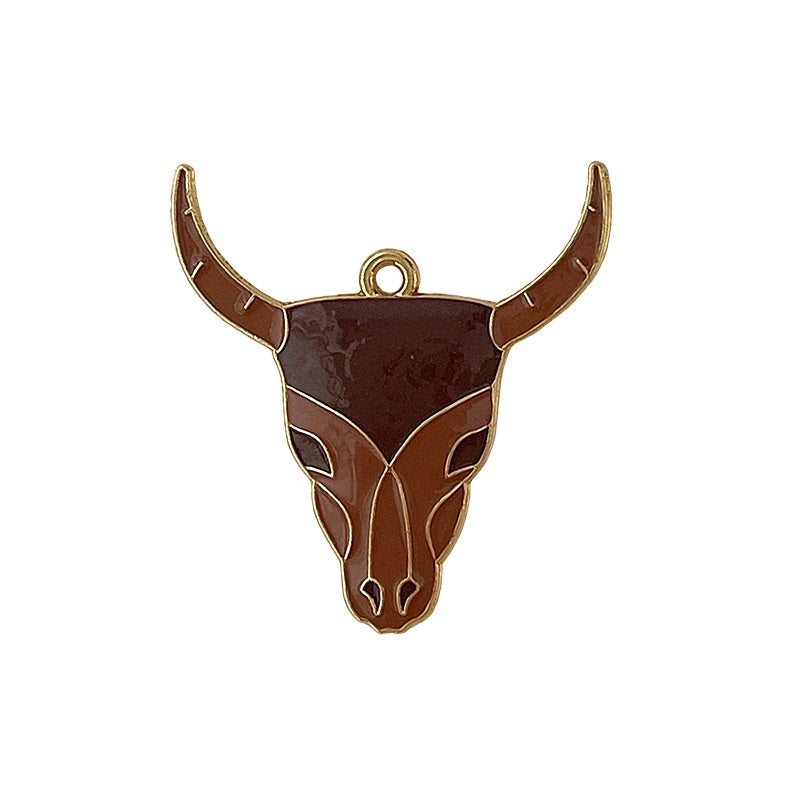 Pink Alloy Oil-dripping Bull Head Accessories