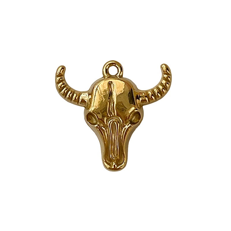 Gold 1 Titanium Steel Bull Head Accessories