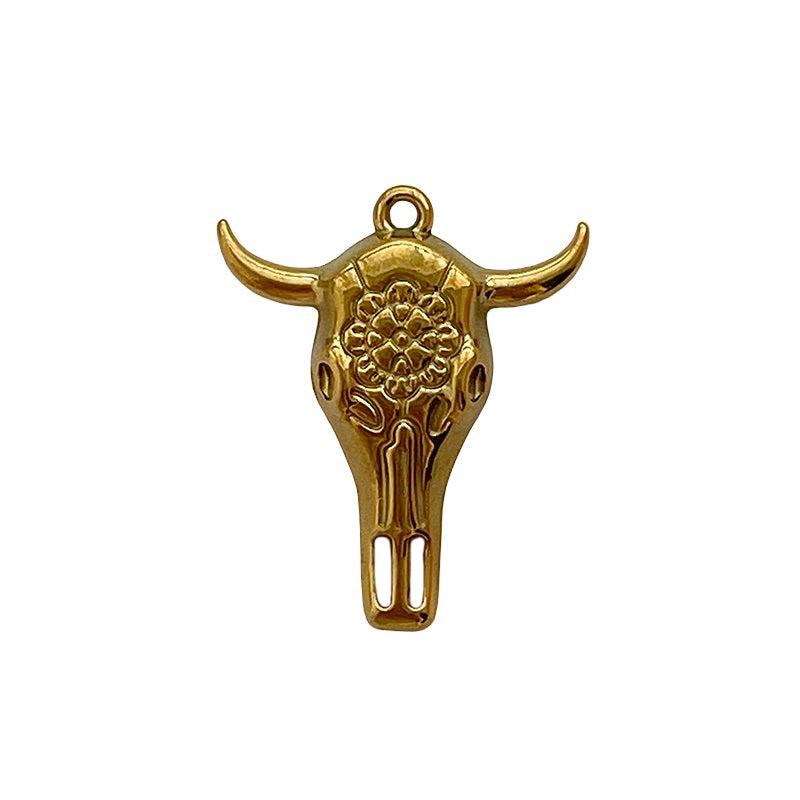 Gold 1 Titanium Steel Bull Head Accessories