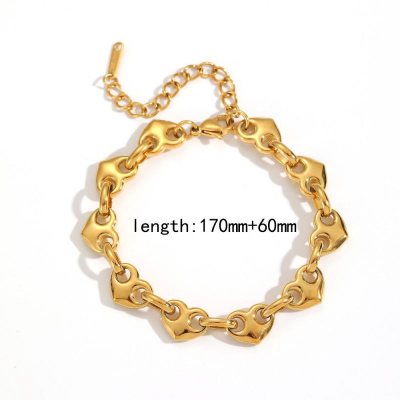 Necklace 304 Stainless Steel Heart-shaped Pig Nose Clasp Necklace