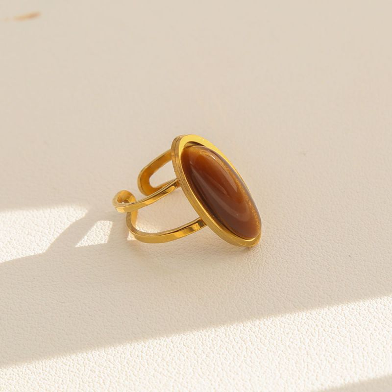Ring #1 Stainless Steel Tiger Eye Ring