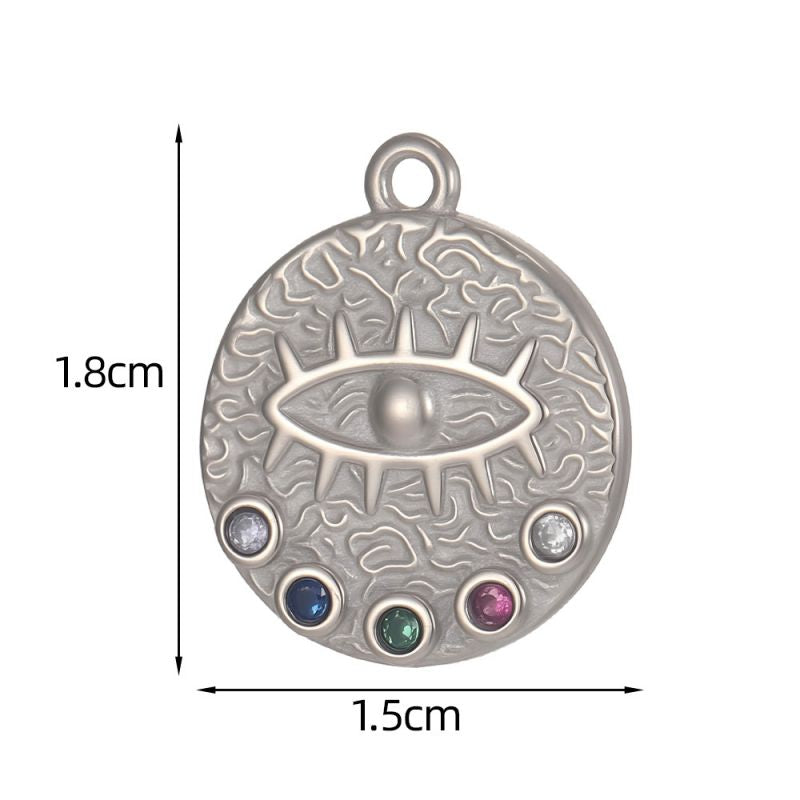 Pendant #11 Stainless Steel Diamond-encrusted Heart Pendant (without Chain)