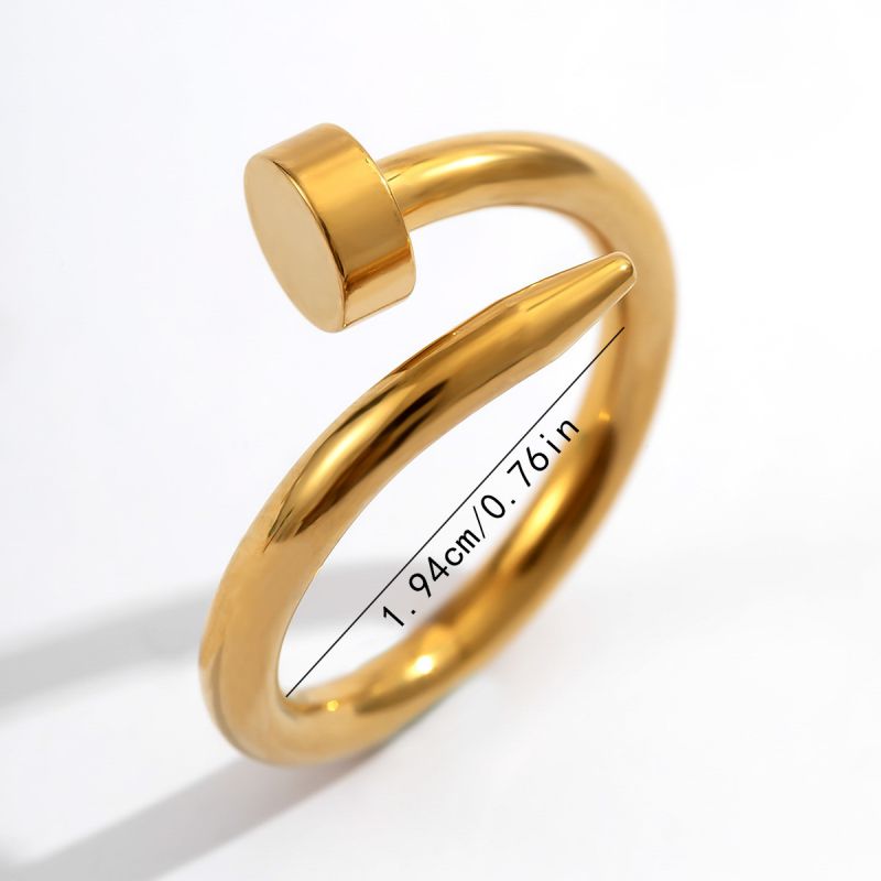 Wide Hammered Ring Stainless Steel Wide Hammered Ring