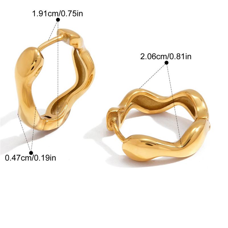 Earring #1 Stainless Steel Irregular Ear Loops