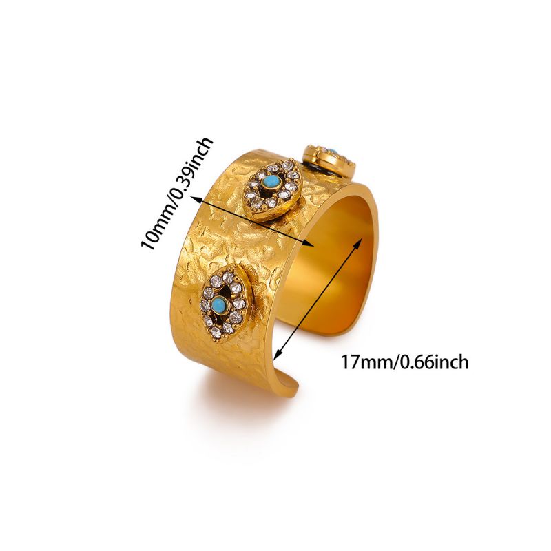 Ring #1 304 Stainless Steel Diamond-set Eye Ring