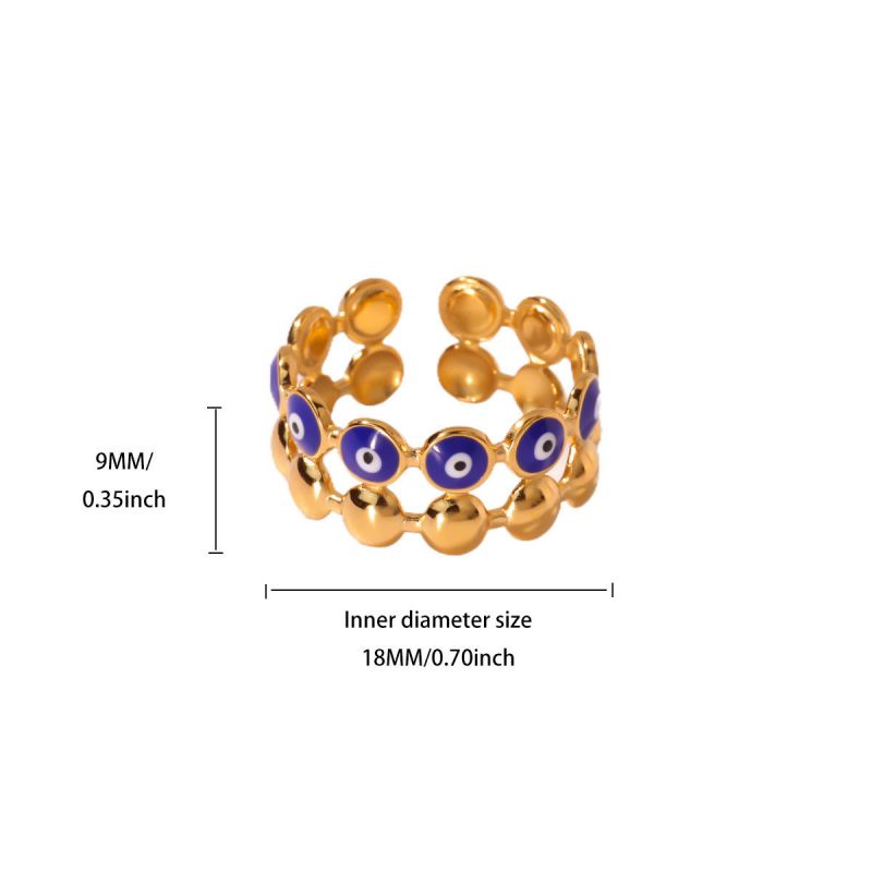 Ring #1 304 Stainless Steel Diamond-set Eye Ring