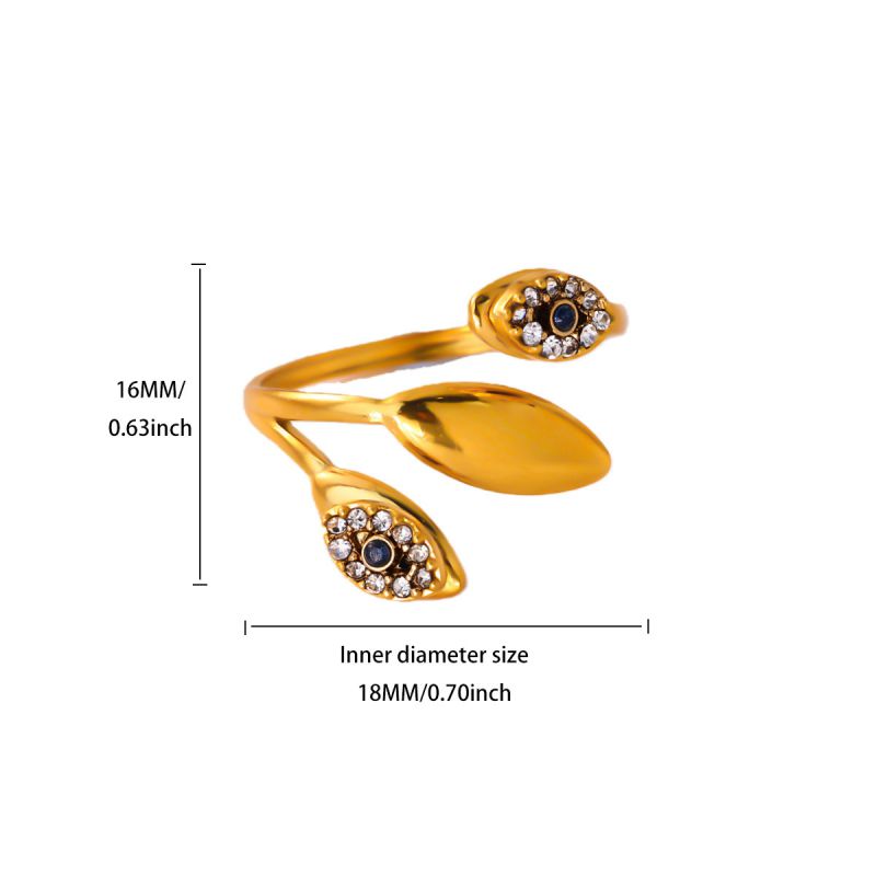 Ring #1 304 Stainless Steel Diamond-set Eye Ring