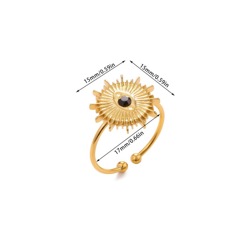 Ring #1 304 Stainless Steel Diamond-set Eye Ring