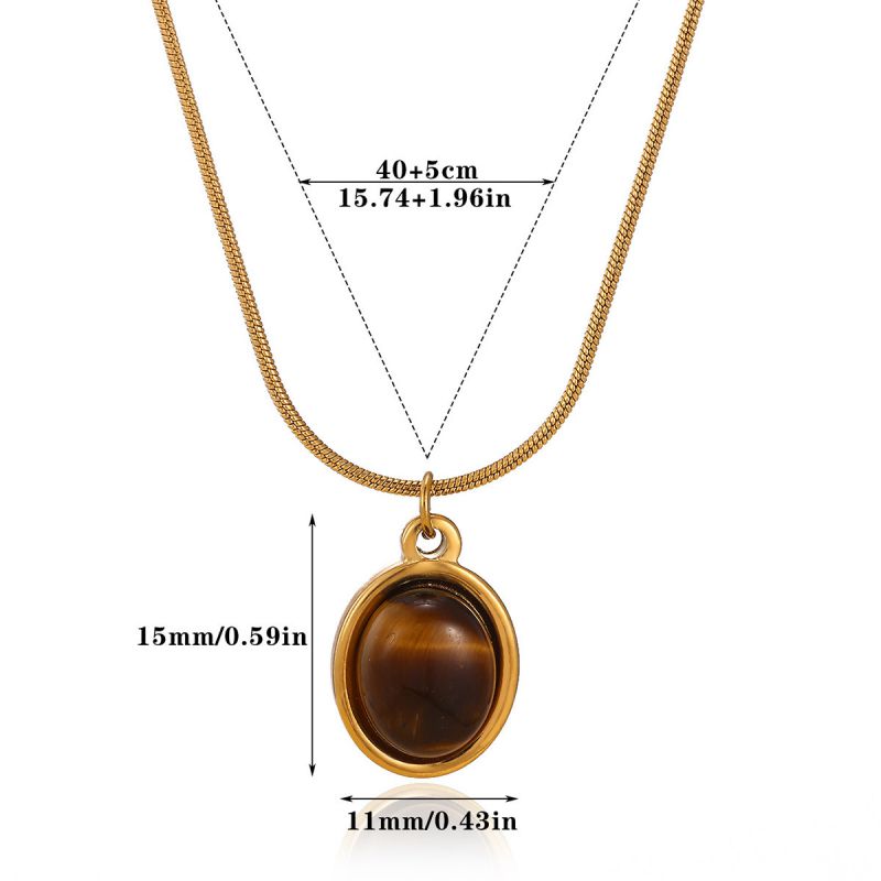 Necklace #1 304 Stainless Steel Oval Necklace