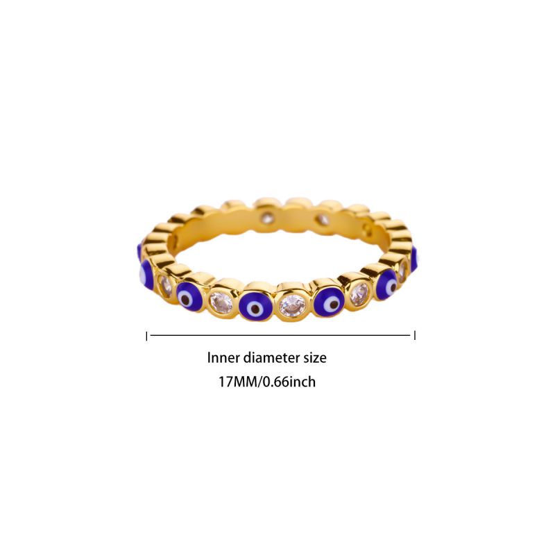 Ring #2 Copper Diamond-encrusted Round Eye Ring