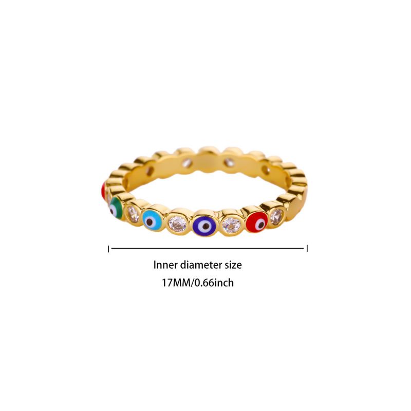 Ring #2 Copper Diamond-encrusted Round Eye Ring