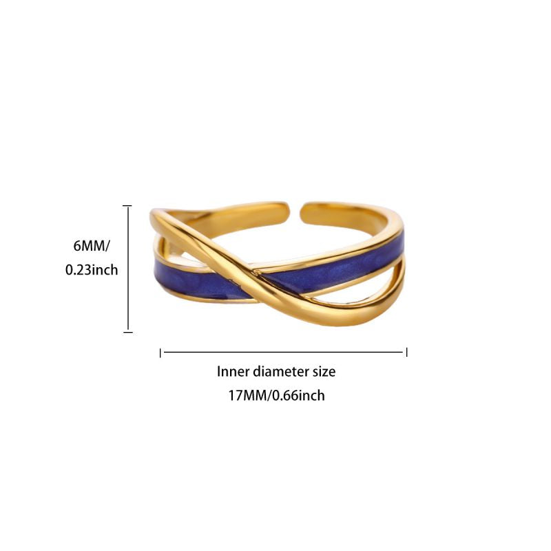 Ring #2 Copper Diamond-encrusted Round Eye Ring